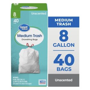 Medium-great value trash bag